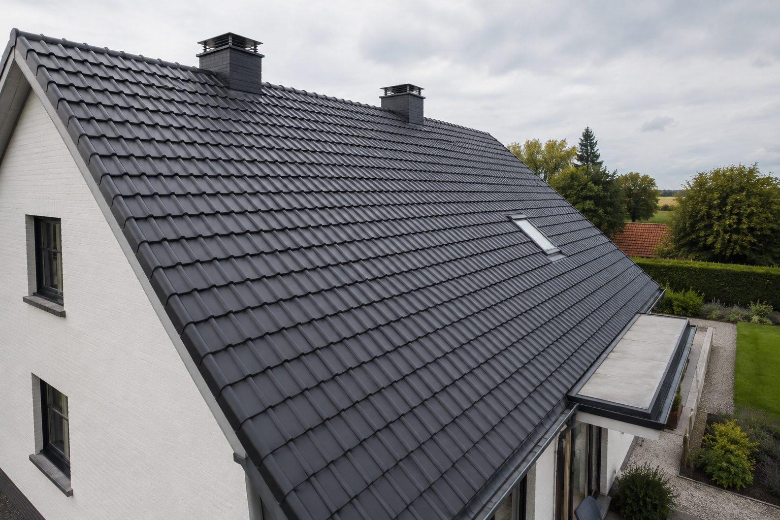Compleet vernieuwd pannendak met keramische dakpannen