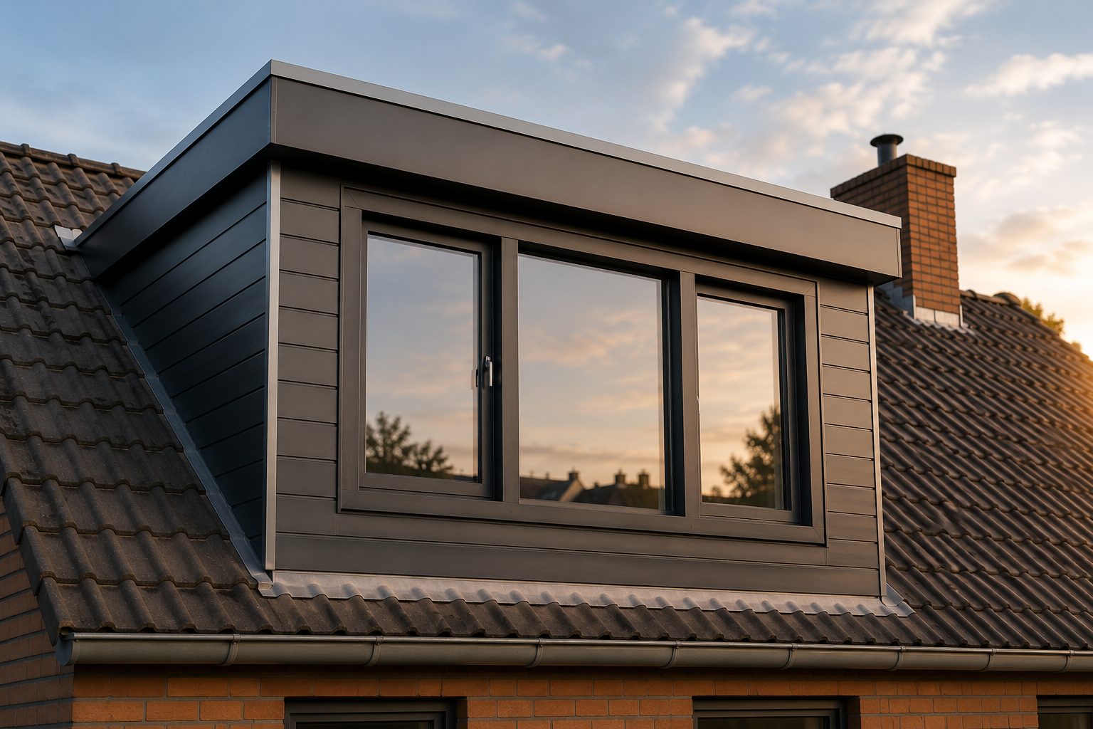 Moderne dakkapel geplaatst door Boers & Breuer Totaalbouw
